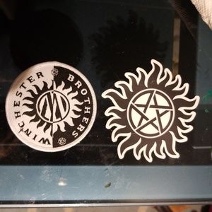 supernatural patch + anti possession sticker